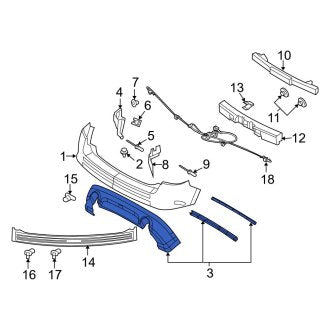 New OEM Rear Valance Panel Fits, 2009-2010 Ford Edge - Part # 9T4Z17K835BPTM