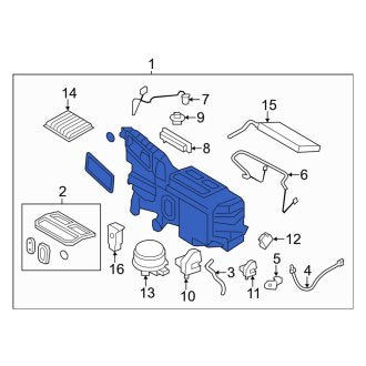 New OEM HVAC Unit Case Assembly Fits, 2012-2014 Ford Edge - Part # CT4Z19B555G