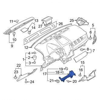 New OEM Instrument Cluster Bezel Fits, 2011-2014 Ford Edge - Part # BT4Z78044D70AC
