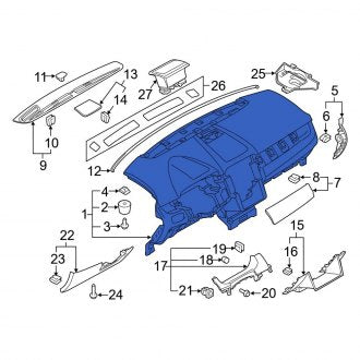 New OEM Dashboard Panel Fits, 2011-2014 Ford Edge - Part # CT4Z7804320AA