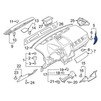 New OEM Right Instrument Panel Side Cover Fits, 2011-2014 Ford Edge - Part # BT4Z7804480AA