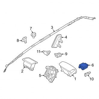New OEM Right Air Bag Control Module Fits, 2011 Ford Edge - Part # BT4Z14B422A