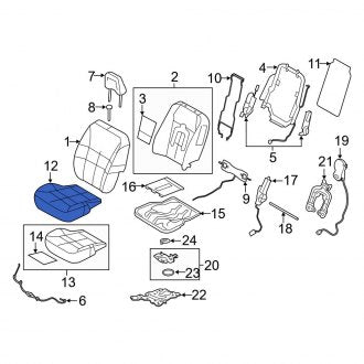 New OEM Rear Right Seat Cover Fits, 2011 Ford Edge - Part # BT4Z7863804BB