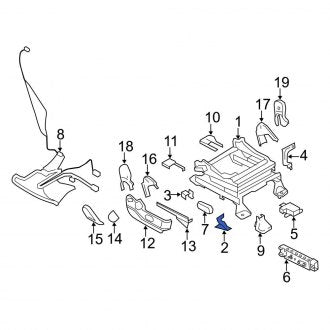New OEM Front Right Seat Track Bracket Fits, 2011-2014 Ford Edge - Part # 7A1Z14A301E