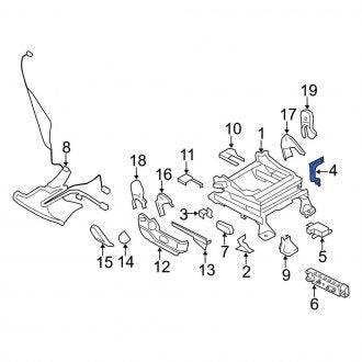 New OEM Front Right Seat Track Bracket Fits, 2007-2014 Ford Edge - Part # 7T4Z14A301H