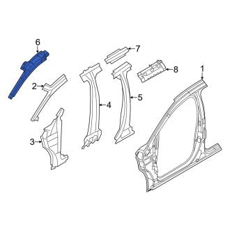 New OEM Front Left Roof Side Rail Fits, 2007-2014 Ford Edge - Part # 7T4Z78513A31B