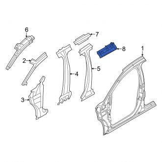 New OEM Center Right Outer Roof Side Rail Fits, 2008-2014 Ford Edge - Part # CT4Z78513A30A