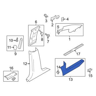 New OEM Front Left Door Sill Plate Fits, 2011-2014 Ford Edge - Part # BT4Z7813209BA