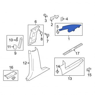 New OEM Left Body A-Pillar Trim Panel Fits, 2012-2014 Ford Edge - Part # CT4Z7803599DA