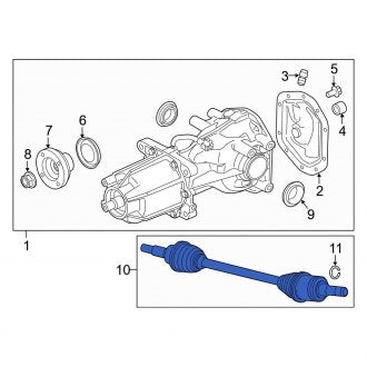 New OEM Rear Left CV Axle Assembly Fits, 2011-2013 Ford Edge - Part # BT4Z4K139A