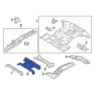New OEM Rear Center Floor Pan Crossmember Fits, 2011-2014 Ford Edge - Part # BT4Z7810716A