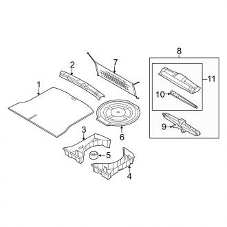 New OEM Floor Jack Fits, 2007-2014 Ford Edge - Part # CT4Z17080A