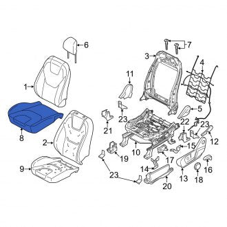 New OEM Front Left Seat Cover Fits, 2015-2018 Ford Edge - Part # FT4Z5862901AD
