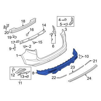 New OEM Rear Lower Bumper Cover Fits, 2015-2018 Ford Edge - Part # FT4Z17K835NPTM