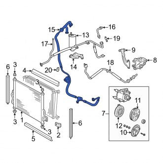 New OEM A/C Refrigerant Liquid Hose Fits, 2004-2007 Ford Freestar - Part # 6F2Z19835BA