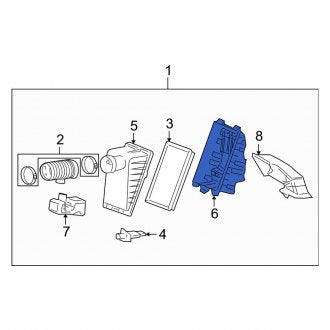New OEM Lower Air Filter Housing Fits, 2004-2007 Ford Freestar - Part # 3F2Z9A600AA