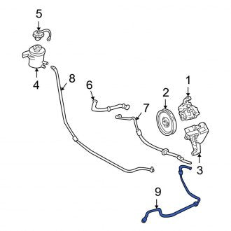 New OEM Power Steering Return Hose Fits, 2004-2007 Ford Freestar - Part # 5F2Z3A713AB