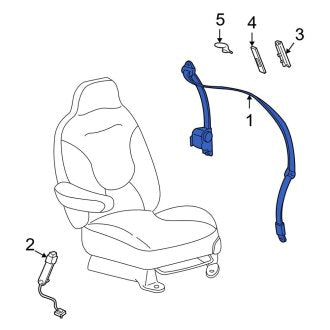 New OEM Rear Right Seat Belt Lap and Shoulder Belt Fits, 2006-2007 Ford Freestar - Part # 6F2Z17611B68EB