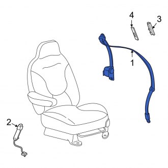 New OEM Rear Right Seat Belt Lap and Shoulder Belt Fits, 2006-2007 Ford Freestar - Part # 6F2Z17611B68EA