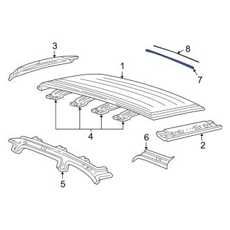 New OEM Left Roof Panel Weatherstrip Fits, 2004-2007 Ford Freestar - Part # 2F2Z1651223AA