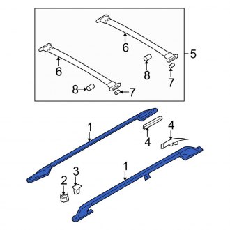 New OEM Right Roof Luggage Carrier Side Rail Fits, 2006-2007 Ford Freestar - Part # 6F2Z1755114CAA