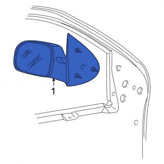 New OEM Front Left Door Mirror Fits, 2006-2007 Ford Freestar - Part # 6F2Z17683AB