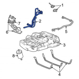 New OEM Fuel Filler Neck Fits, 2006-2007 Ford Freestar - Part # 6F2Z9034C
