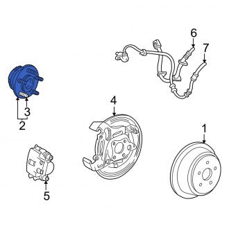 New OEM Rear Right Wheel Bearing and Hub Assembly Fits, 2004-2007 Ford Freestar - Part # G2MZ1109A