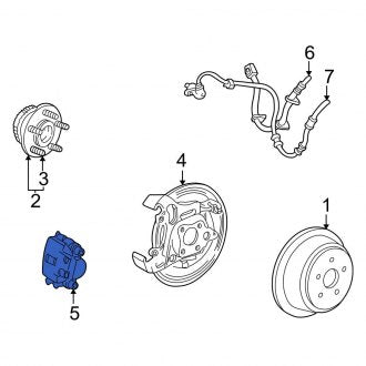 New OEM Rear Right Disc Brake Caliper Fits, 2004-2007 Ford Freestar - Part # 6F2Z2552A