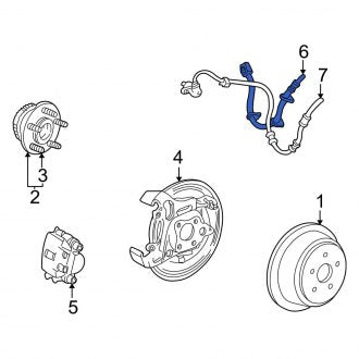 New OEM Rear Right Brake Hydraulic Hose Fits, 2006-2007 Ford Freestar - Part # 6F2Z2282AR