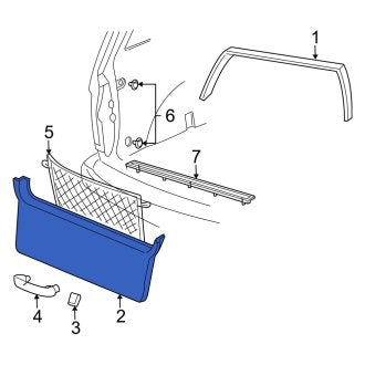 New OEM Rear Lower Liftgate Trim Cover Fits, 2004-2007 Ford Freestar - Part # 4F2Z1746404AAB