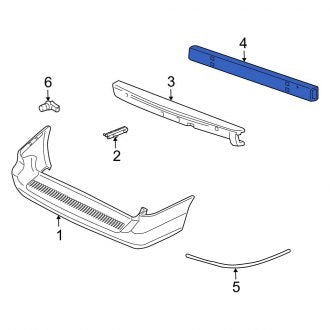 New OEM Rear Bumper Impact Bar Fits, 2004-2005 Ford Freestar - Part # 3F2Z17906AA