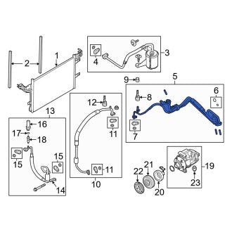 New OEM A/C Refrigerant Suction Hose Fits, 2010-2011 Ford Flex - Part # AA8Z19867B