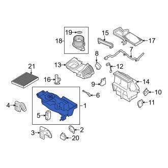 New OEM Front HVAC Unit Case Fits, 2009 Ford Flex - Part # AG1Z19850C