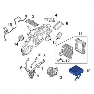 New OEM Rear HVAC Heater Core Fits, 2009 Ford Flex - Part # 8A8Z18476A