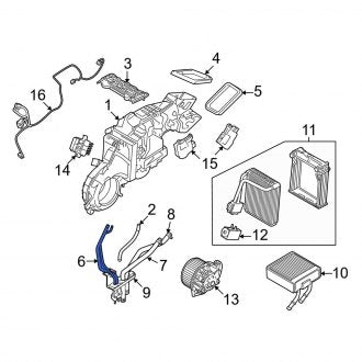 New OEM A/C Refrigerant Suction Hose Fits, 2009 Ford Flex - Part # 8A4Z19835D