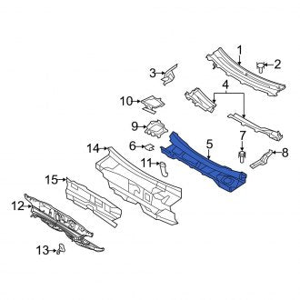 New OEM Front Cowl Grille Panel Fits, 2011-2012 Ford Flex - Part # BA8Z7402010A