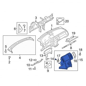 New OEM Center Instrument Panel Trim Panel Fits, 2009-2012 Ford Flex - Part # 8A8Z7404302AB