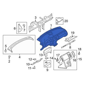 New OEM Dashboard Panel Fits, 2009-2012 Ford Flex - Part # 8A8Z7404320AA