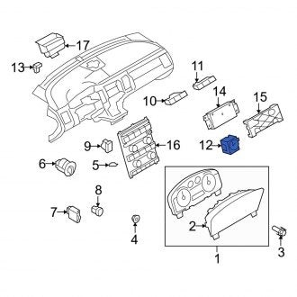 New OEM Clock Fits, 2009-2012 Ford Flex - Part # 8A8Z15000A