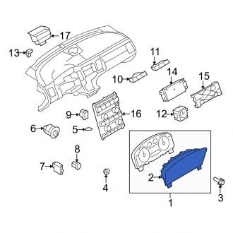 New OEM Instrument Panel Lens Fits, 2009-2012 Ford Flex - Part # 8A8Z10890B