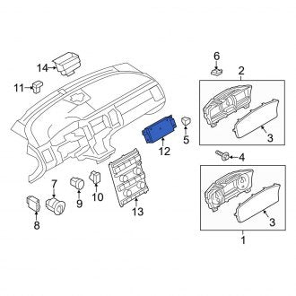 New OEM HVAC Temperature Control Panel Fits, 2014-2015 Ford Flex - Part # EA8Z19980E