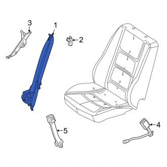 New OEM Center Left Seat Belt Lap and Shoulder Belt Fits, 2012 Ford Flex - Part # CA8Z74611B69AA