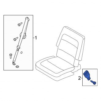New OEM Rear Seat Belt Receptacle Fits, 2009-2012 Ford Flex - Part # CA8Z74613D48AA