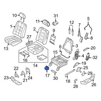 New OEM Seat Track Cover Fits, 2010-2012 Ford Flex - Part # 8A8Z7461748BK