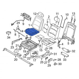 New OEM Center Right Seat Cover Fits, 2013-2019 Ford Flex - Part # DA8Z7463804GA