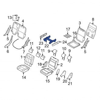 New OEM Center Right Seat Track Support Fits, 2010-2011 Ford Flex - Part # AA8Z74606A50A
