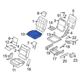 New OEM Center Left Seat Cover Fits, 2016-2019 Ford Flex - Part # GA8Z7463805AA