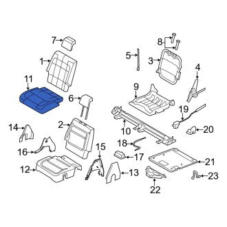 New OEM Rear Right Seat Cover Fits, 2010-2011 Ford Flex - Part # BA8Z7463804HA