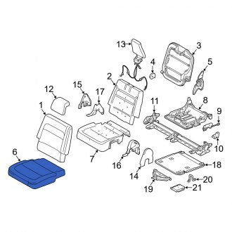 New OEM Rear Right Seat Cover Fits, 2011-2012 Ford Flex - Part # BA8Z7463804AE